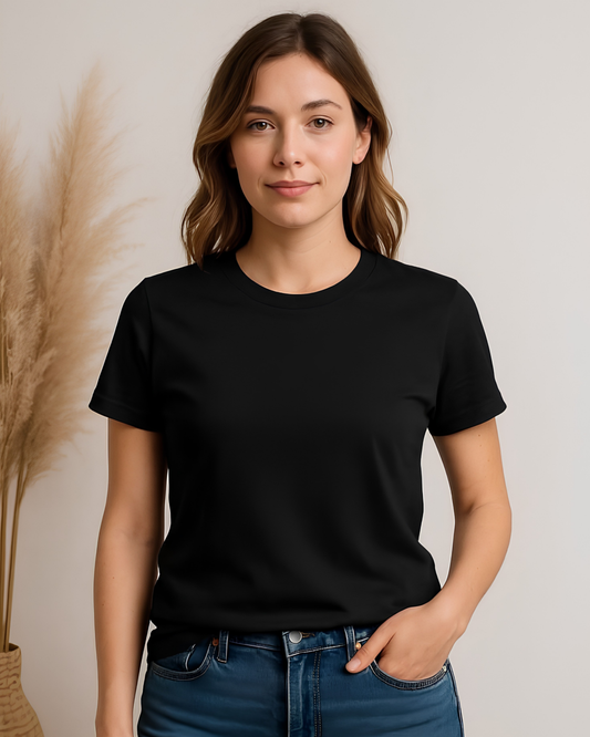 Remera Entallada Cuello Redondo