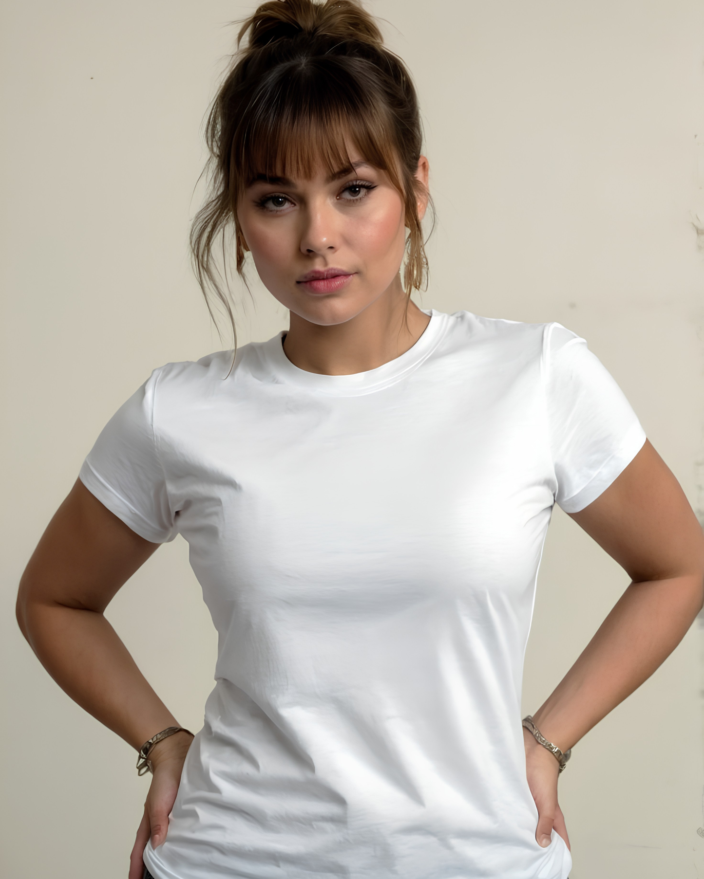 Remera Entallada Cuello Redondo