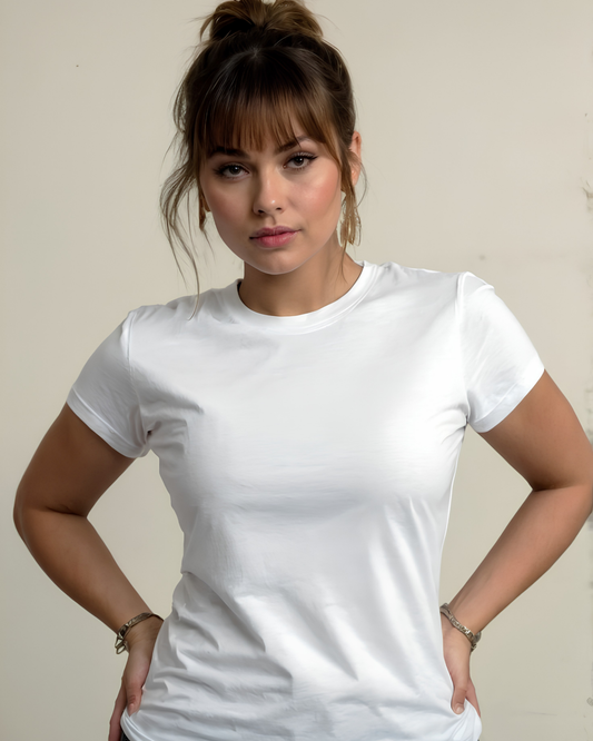 Remera Entallada Cuello Redondo